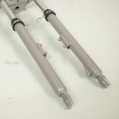 Fourche grise suspension avant pour mobylette Peugeot 103 SP Ø26mm Neuf