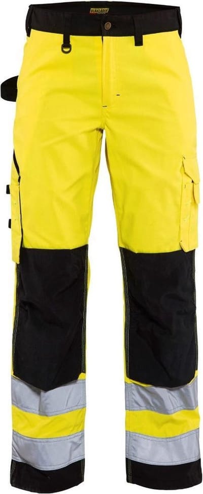 Blaklader Dames werkbroek High Vis zonder spijkerzakken 7155-1811 - High Vis Geel/Zwart - C34