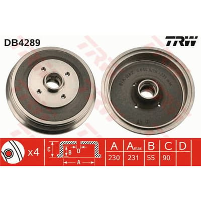 Remtrommel, 1 stuk TRW DB4289