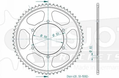 Couronne transmission Esjot pour moto Aprilia 125 RS 4T ABS 2017 à 2020 60 dts