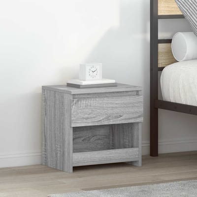 vidaXL - Nachtkastjes - 2 - st - 40x30x39 - cm - bewerkt - hout - grijs - sonoma - eiken