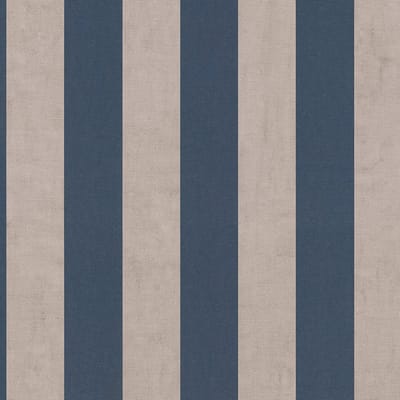 Strepen behang Profhome 782265-GU vliesbehang hardvinyl warmdruk in reliëf glad met grafisch patroon mat grijs blauw 5,33 m2