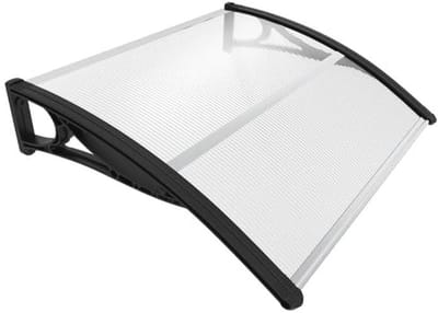 Voordeur luifel 100x80 cm - Aluminium en polycarbonaat - Weersbestendige deurafdekking voor zon, regen en sneeuw