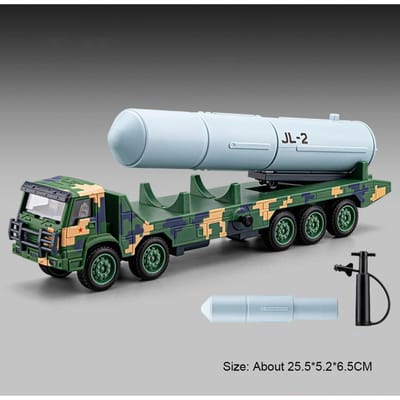 1:50 Df-41 Df-5B Raketwagen Model Speelgoed Geluid Licht Jl-2 Militaire Voertuig Eén Klik Lanceer Modellen Collectie Cadeaus Voor Kinderen gray