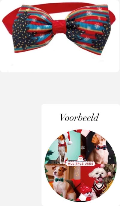 Akyol - Kerststrik - Stof - rendier - strik voor honden - leuke kerstrik voor een hond - cadeau hond - Kerst Strik kleding - vlinderstrik- Kerstdecoratie - kerststrikjes - Decoratie - Kerstsfeer – Christ - kerst - cadeau kat