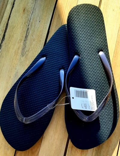 Evora teenslippers donker paars lila - 1 paar paarse slippers - maat 36/37 - flip flops - PE slipper
