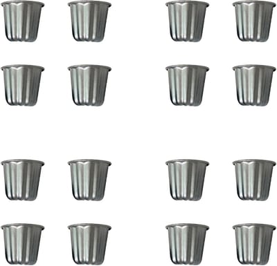 Canele Vormen - Muffin Cup - Zelf Bakken - Anti-aanbaklaag - 4 Stuks - Grijs Zwart