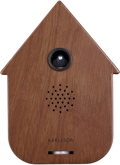 Karlsson Ornament Sound Box Modern Cuckoo - Donker hout - 12x7.5x11.5cm - Modern - Kunststof