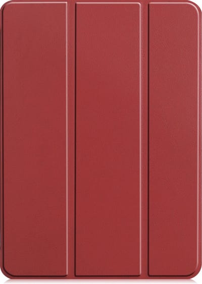 Hoesje - Geschikt voor Apple iPad Pro (2021) - 11 inch - 3e generatie - Dun & Stevig - Trifold Bookcase - Hard Cover - Hardcover Book Case - Tablet Hoes - Donkerrood