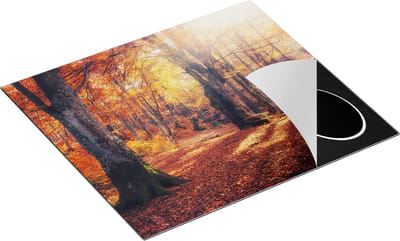 Chefcare Inductie Beschermer Oranje Herfstbos met Zonneschijn - 60x50 cm - Afdekplaat Inductie - Kookplaat Beschermer - Inductie Mat