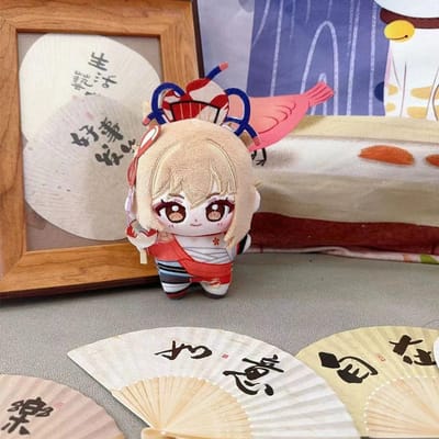 10cm Genshin Impact Shenhe Pluche Pop Cartoon Yoimiya Knuffel Speelgoed Hanger Katoen Spel Pluche Pop Fans Verjaardag Vakantie Cadeau 10cm gray