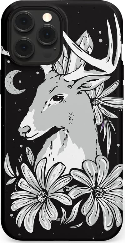 Casetastic Hoesje Geschikt voor Apple iPhone 12 Pro Max Magsafe - Stijlvolle Beschermende Duo-layer Case - Lunagewei