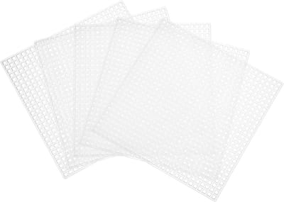Plastic Gaas Vellen - Borduurt Canvas - Knutselprojecten Maken - Stevig Verdikt Plastic - 12 Stuks - Wit