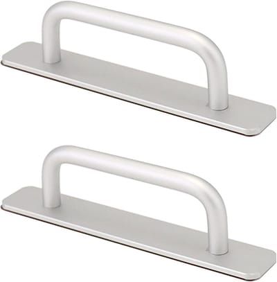 Zelfklevende Deurgrepen voor Meubels - Aluminium Handgrepen voor Kasten, Badkamer en Keuken - 150 x 25mm Zilver (2 Stuks)