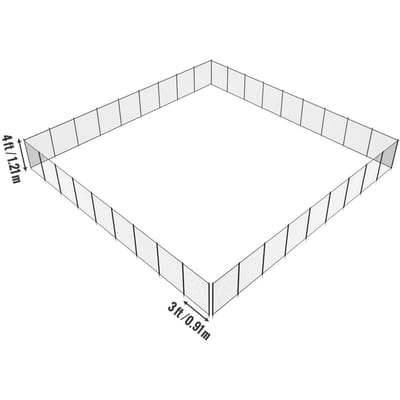 Clôture de Piscine, 4 x 108 Pieds Clôtures de Piscine pour Piscines Enterrées, Clôture de Piscine Amovible de Sécurité pour Enfants, Clôture de Piscine Facile à Installer soi-même, Teslin 340g/m²