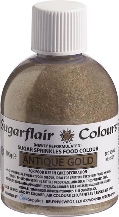Sugarflair Gekleurde Suiker -Antiek Goud- 100g