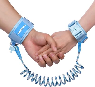 Reflecterende Anti-verlies Polsband voor Peuters, 1.5M Veiligheidsriem met Sleutelslot voor Wandelen en Reizen, Comfortabele Peuter Polsband voor Buitenactiviteiten