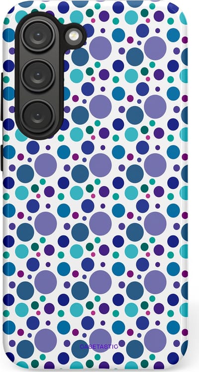 Casetastic Hoesje Geschikt voor Samsung S23 - Stijlvolle Beschermende Duo-layer Case - Bubble blauw