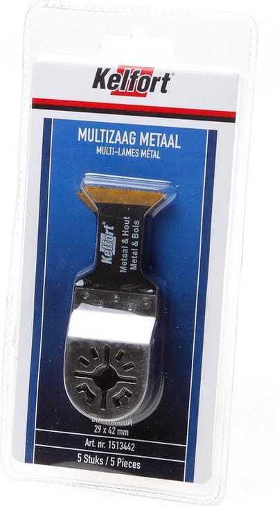 Kelfort Multizaag bim titanium fijne tand 29 x 42mm blister van 5 zaagjes