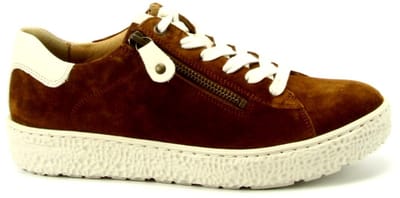 Hartjes 162.1401/31 53.32 Phil Sneakers Bruin Suede Dames Breedtemaat H - Bruin - 36.5