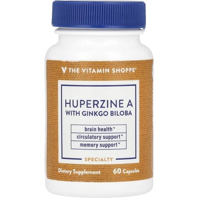 The Vitamin Shoppe, Huperzine A, avec Ginkgo Biloba, 60 Gélules