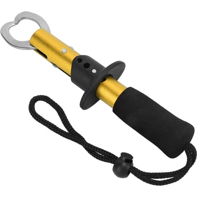 Vislipgrijper RVS Visklemhouder Visgereedschap met Polsband Visuitrusting yellow