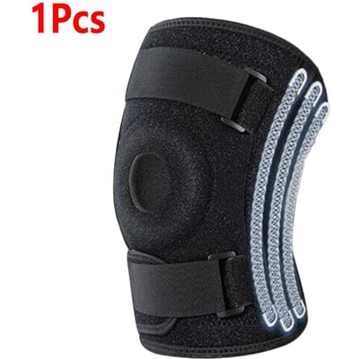 1 Stuk Grote Maat Kniebrace Voor Mannen Vrouwen Met Patella Gelpads Zijdelingse Stabilisatoren Ondersteuning Voor ACL Meniscus Scheur Artritis Blessure Herstel 7XL-8XL