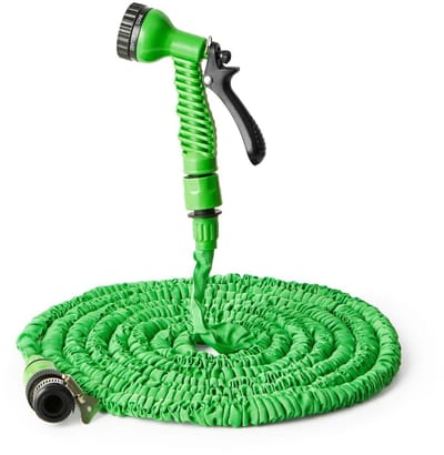 Oneay Uitrekbare tuinslang met haspel – Flexibele hogedruk tuinslang voor tuinbewatering en schoonmaak – Lichtgewicht irrigatieslang met sproeikop – Praktisch tuingereedschap voor tuin, terras en auto wassen