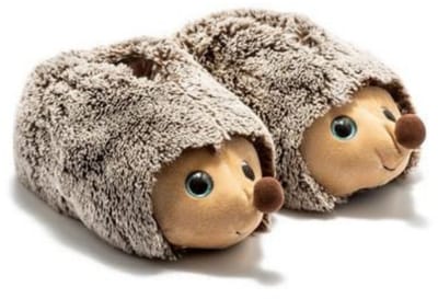 Berussa - Twigy Kinderen Pluche Pantoffels - Kindermode - Kinderen Sloffen – Pantoffels Dieren -Egel Patroon 28/35