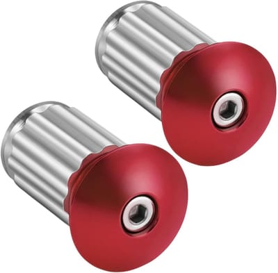 Fietsstuur Eindkappen - Stuurpluggen - Fietsen Verbeteren - Aluminium Legering - 8x4x2.4 cm - Rood