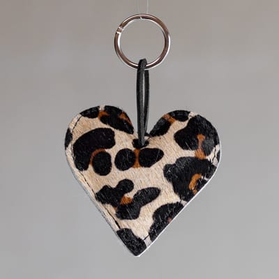 Sleutelhanger hart gevuld - Panter