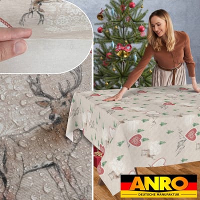 ANRO Tafelkleed Bergen Meerkleurig 130x90cm Rechte rand Afwasbaar Waterafstotend Binnen & Buiten