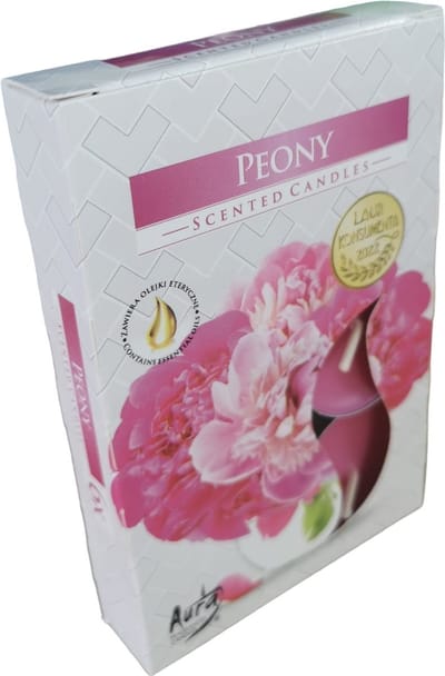 Theelichtjes Arura Pioen - Geurend - 2 X doos - cadeau - Paraffine