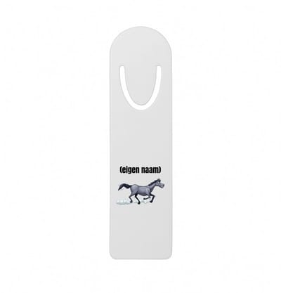 Hacebo® - rennend paard met eigen naam metalen boekenlegger - Paarden - dieren liefhebber - iemand die houdt van paarden - verjaardag - cadeau - kado - geschenk Bladwijzer boekenleggers - 12.7 cm x 3.2cm