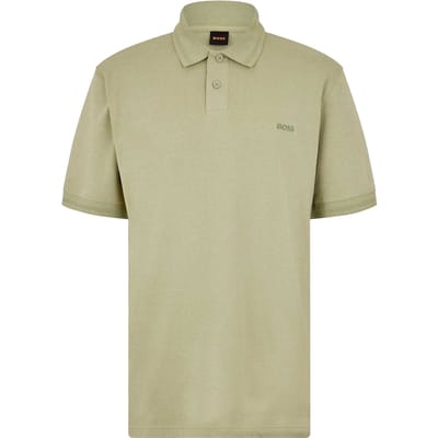 Boss Heren Interlock Korte Mouwen Polo Shirt (Groen)