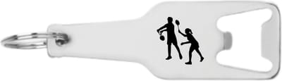 Akyol - badminton flesopener - Badminton - sporters - inclusief kaart - sport cadeau - sporten - leuk kado voor je sporter om te geven - 105 x 25mm