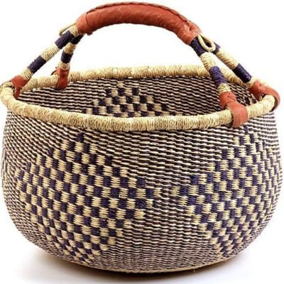 Boodschappenmand - leren handvat - Pomme Chatelaine.NL