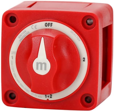 Dailygoody - Batterij Selector Switch - 4 Posities - Handige Schakelaar voor RV en Boot - 300A - Accu - Veilig - Efficiënt