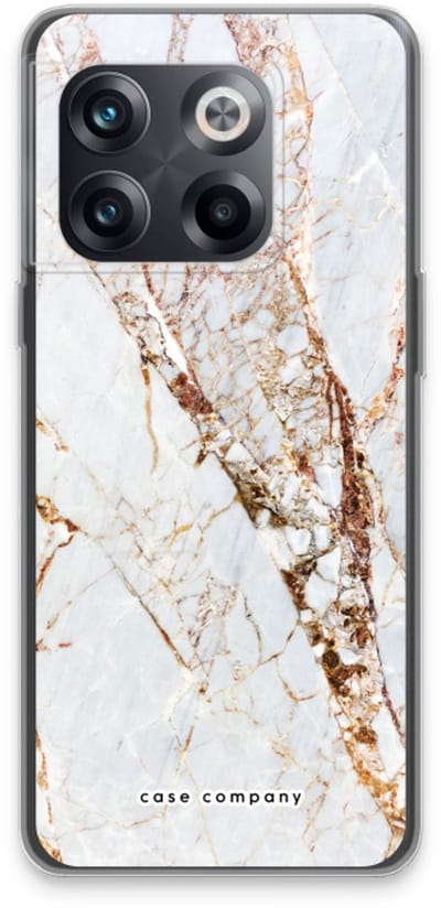 Case Company® - Hoesje geschikt voor OnePlus 10T hoesje - Goud marmer - Soft Cover Telefoonhoesje - Bescherming aan alle Kanten en Schermrand