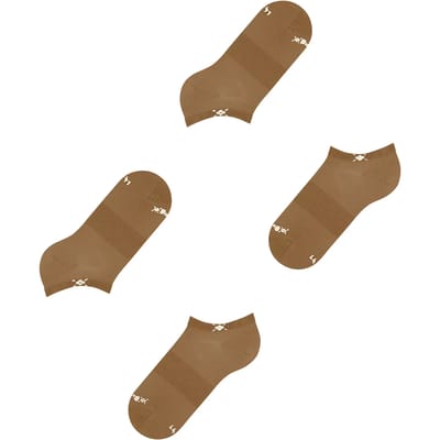Burlington Everyday 2-Pack kort eenkleurig katoen multipack sneakersokken enkelsokken dames bruin - maat 36-41