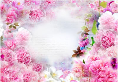 Fotobehangkoning - Behang - Vliesbehang - Fotobehang - Smell of cloves - Roze Bloemen - 400 x 280 cm