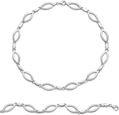 Orphelia SET-032 - Juwelenset: Ketting + Armband - Sterling Zilver 925 - 19/43 CM