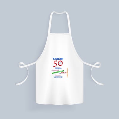 Akyol - sarah 50 Keukenschort - Verjaardag cadeau - mama - grappige tekst - 82 bij 71 cm