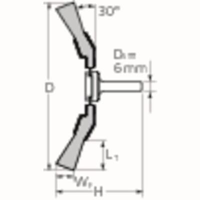 Kegelborstel KBU ST D.95mm Draaddikte 0,3mm STA 10mm 12000min-¹ PFERD