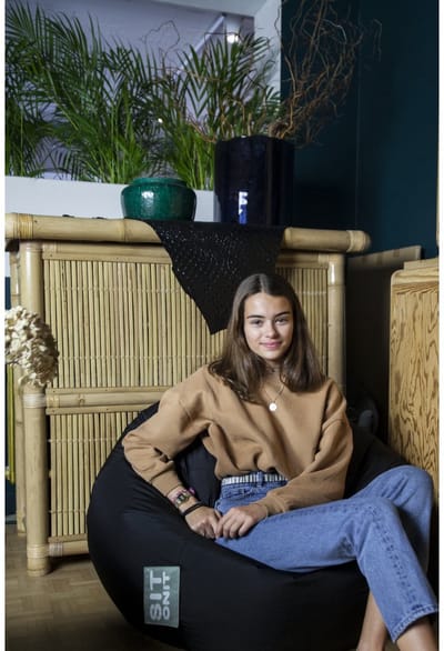 Sit On It Zitzak - Loungestoel - Multifunctioneel - Zwart - Duurzaam en Lichtgewicht - Perfect voor binnen en buiten