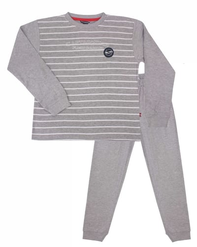 Blue Docks jongens pyjama - Grijs -Lange Mouwen -Maat 128