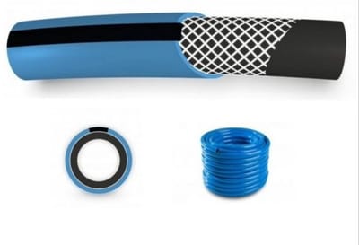 POLIX Professionele Pneumatische Persluchtslang - Ø 10 mm - 4-laags - Werkdruk 20 Bar - Oolienevelbestendig - Blauw - Voor Compressor en Industrie - Flexibele Luchtslang - 5904617376181