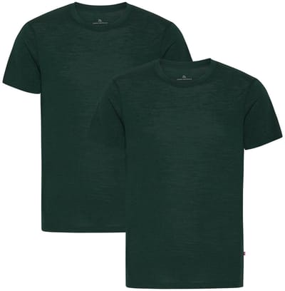 DANISH ENDURANCE 100% Merino Wol Thermo T-shirt - voor Heren - Donkergroen - 2 pack - Maat XXL