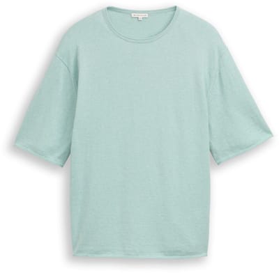 Tom Tailor - Plus Size - Loose fit gebreide trui met kasjmier - Maat 46 - blue haze melange