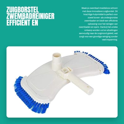 Dailygoods- Zuigvacuümborstelreiniger - Onderdeel voor zwembad - Bodemzuiger - Vloerborstel - Zijborstel - ABS-kunststof - 36 cm lang - Zwembadreiniger
